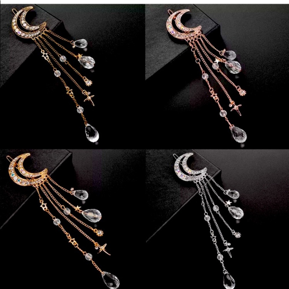 🌟 3 Stunning Moon 🌙 Shaped Hair pieces